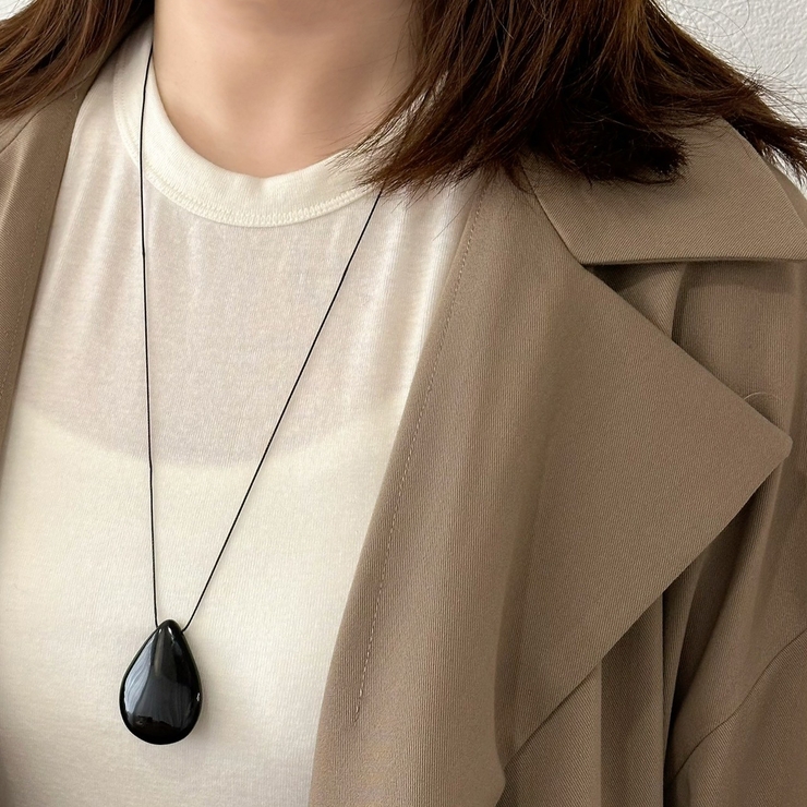 オニキス ネックレス ブラックコード | feu | 詳細画像3 