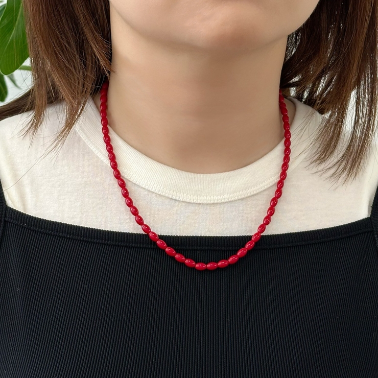 カラーショートネックレス サージカルステンレス オニキス | feu | 詳細画像16 