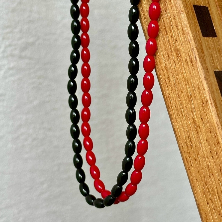 カラーショートネックレス サージカルステンレス オニキス | feu | 詳細画像18 