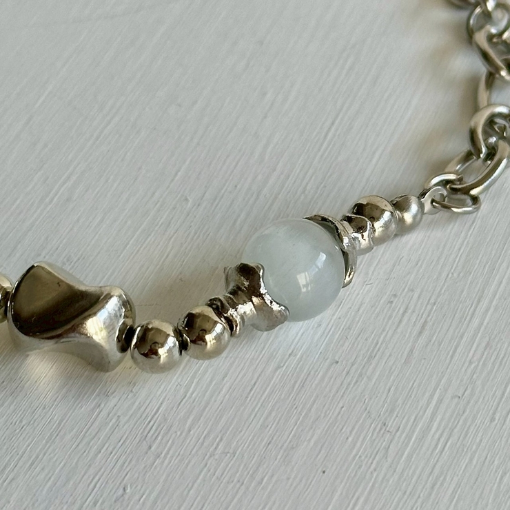 サージカルステンレスネックレス 変形メタル 大ぶり | feu | 詳細画像6 