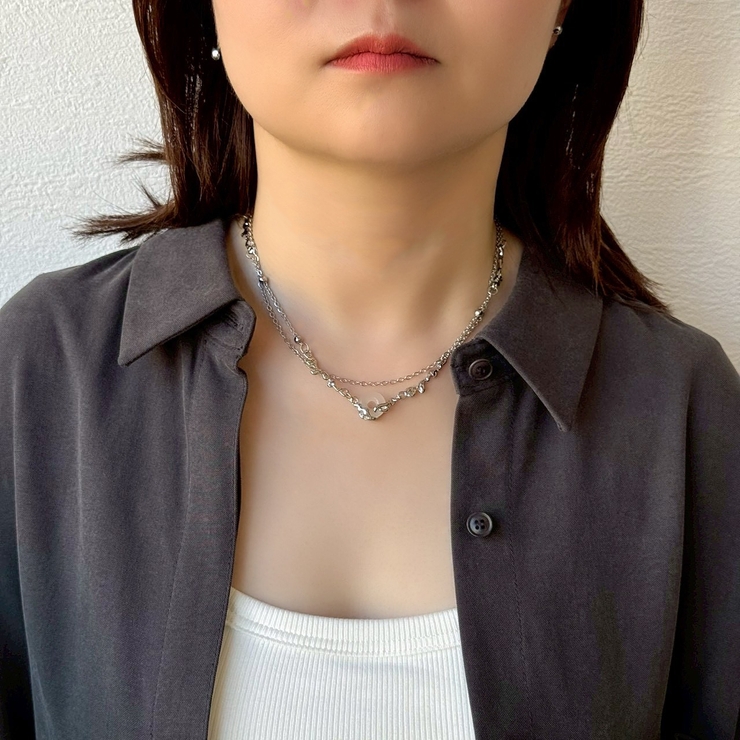 サージカルステンレス 2連ネックレス アレルギー対応素材 | feu | 詳細画像11 