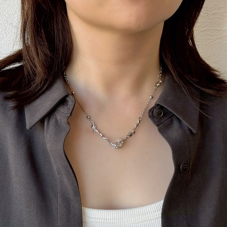 サージカルステンレス 2連ネックレス アレルギー対応素材 | feu | 詳細画像12 