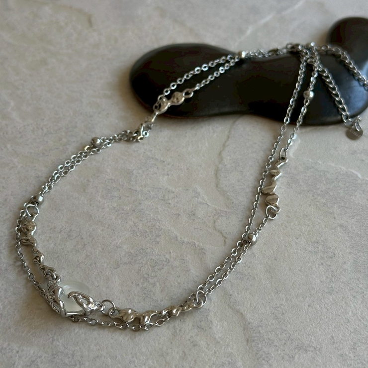 サージカルステンレス 2連ネックレス アレルギー対応素材 | feu | 詳細画像16 