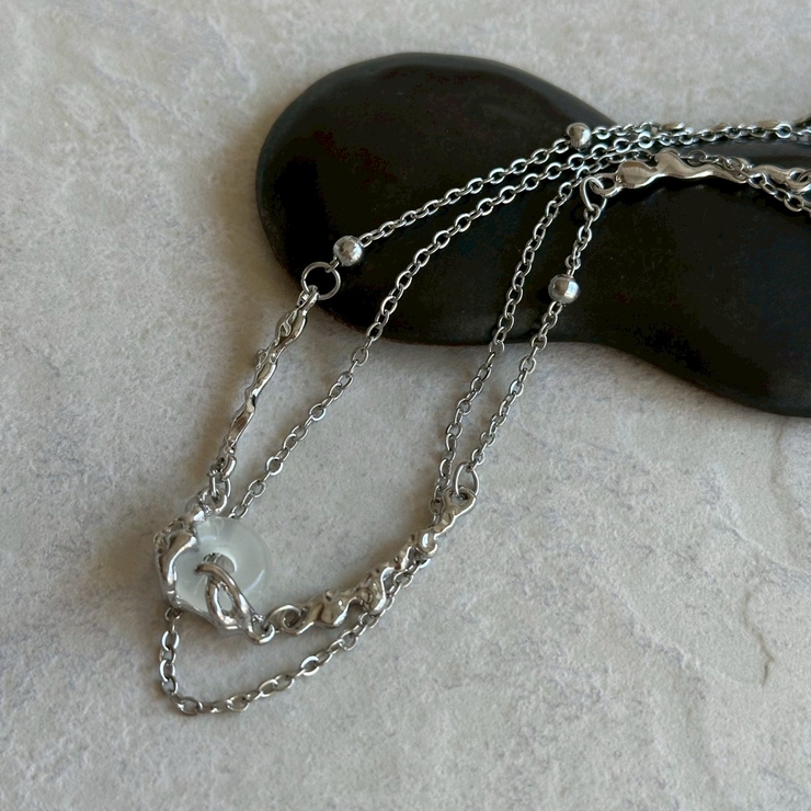 サージカルステンレス 2連ネックレス アレルギー対応素材 | feu | 詳細画像8 