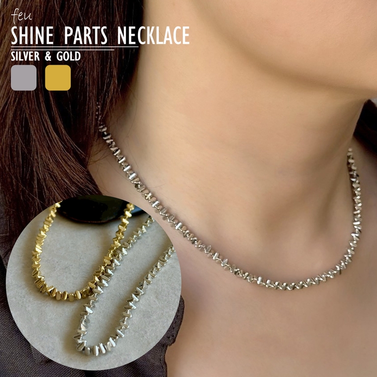 メタルショートネックレス 個性的 カジュアルモード | feu | 詳細画像1 