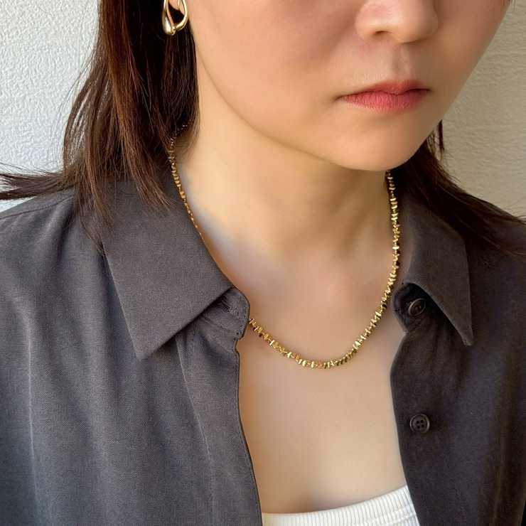 メタルショートネックレス 個性的 カジュアルモード | feu | 詳細画像12 