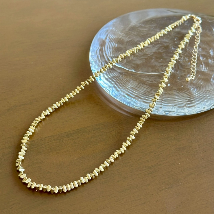 ゴールド | メタルショートネックレス 個性的 カジュアルモード | feu