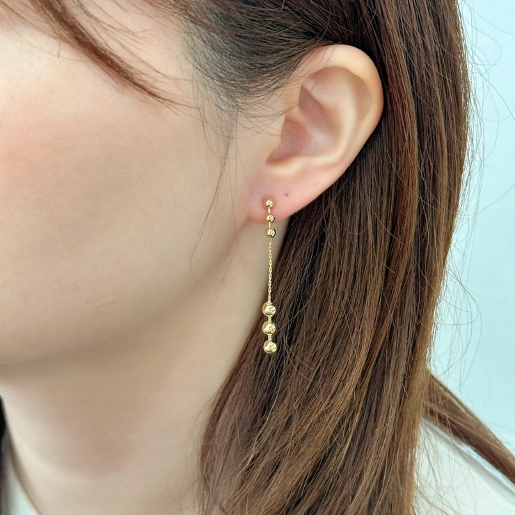 ボールチェーンピアス 揺れる 華奢 | feu | 詳細画像16 