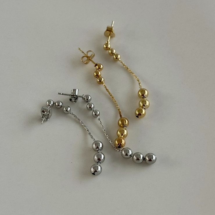 ボールチェーンピアス 揺れる 華奢 | feu | 詳細画像17 