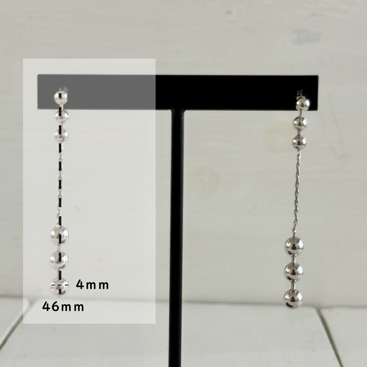 ボールチェーンピアス 揺れる 華奢 | feu | 詳細画像4 