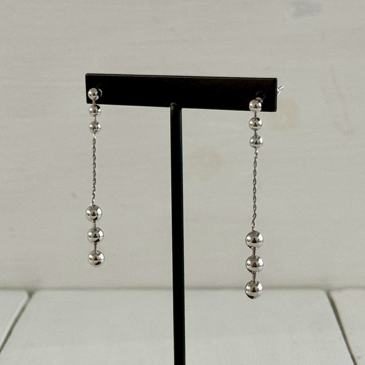 ボールチェーンピアス 揺れる 華奢 | feu | 詳細画像5 