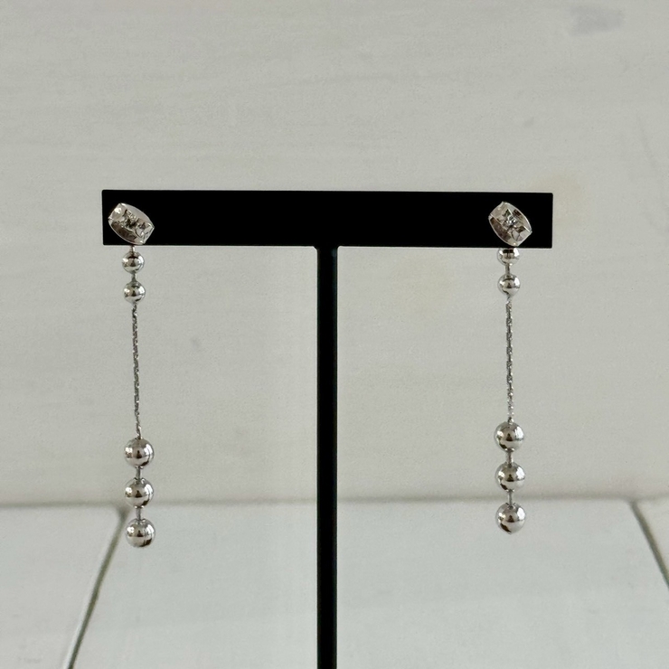 ボールチェーンピアス 揺れる 華奢 | feu | 詳細画像7 