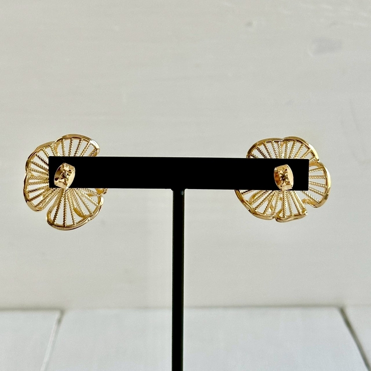 フラワーピアス メタル 大ぶり | feu | 詳細画像7 