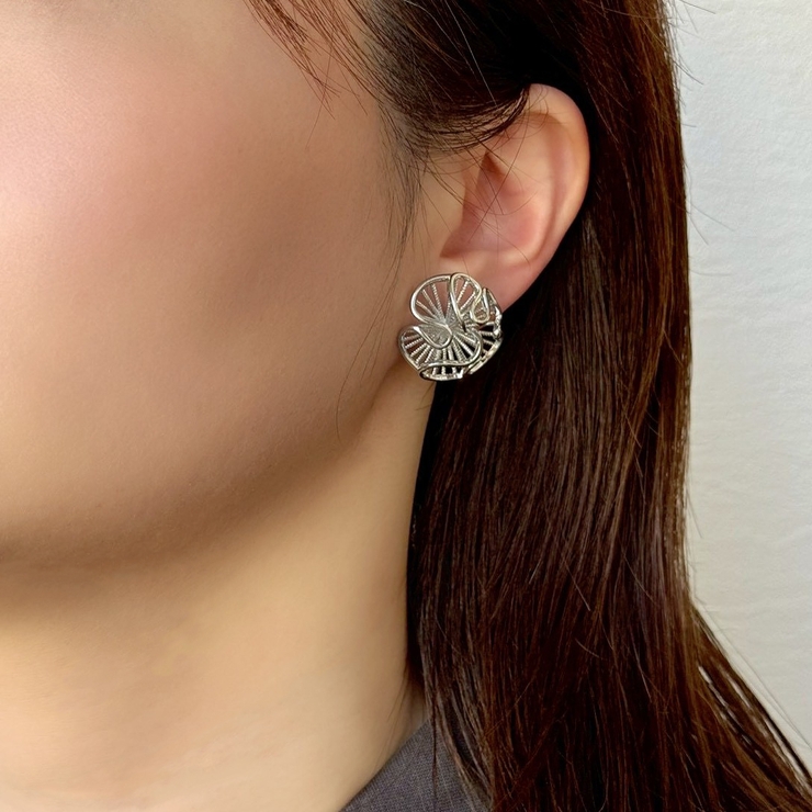 フラワーピアス メタル 大ぶり | feu | 詳細画像9 