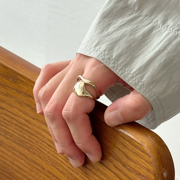 ニュアンスリング 変形メタル デザインリング | feu | 詳細画像11 