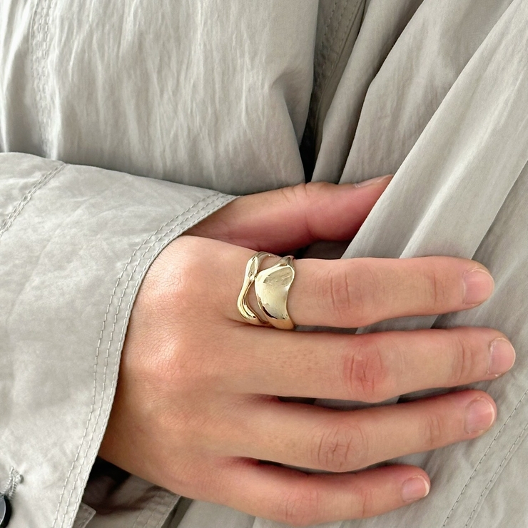 ニュアンスリング 変形メタル デザインリング | feu | 詳細画像14 