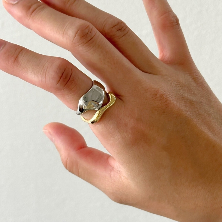 ニュアンスリング 変形メタル デザインリング | feu | 詳細画像5 