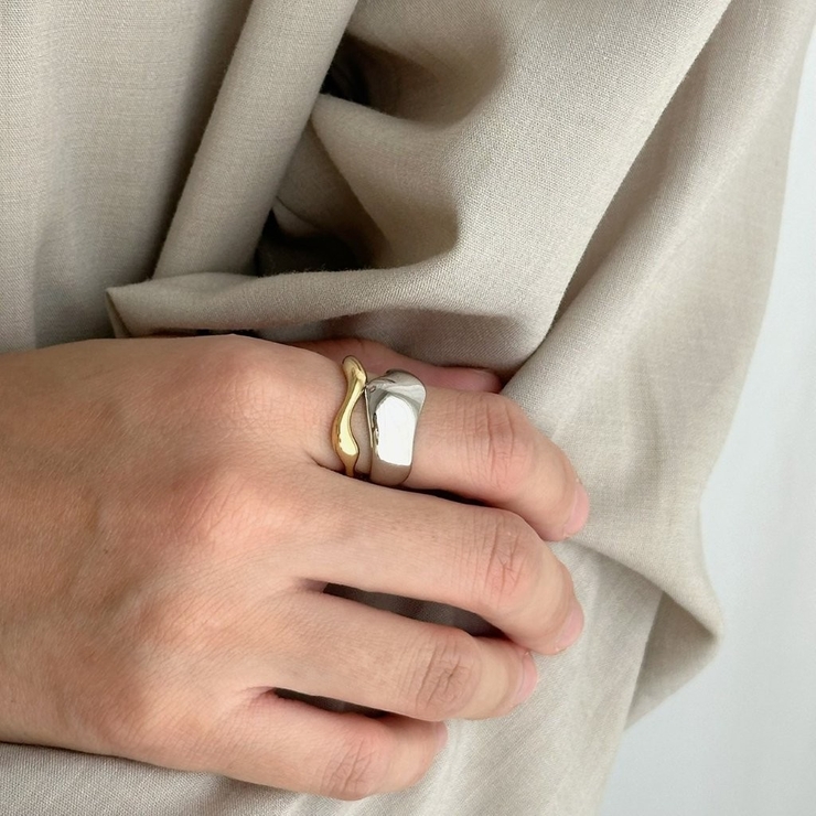 ニュアンスリング 変形メタル デザインリング | feu | 詳細画像7 