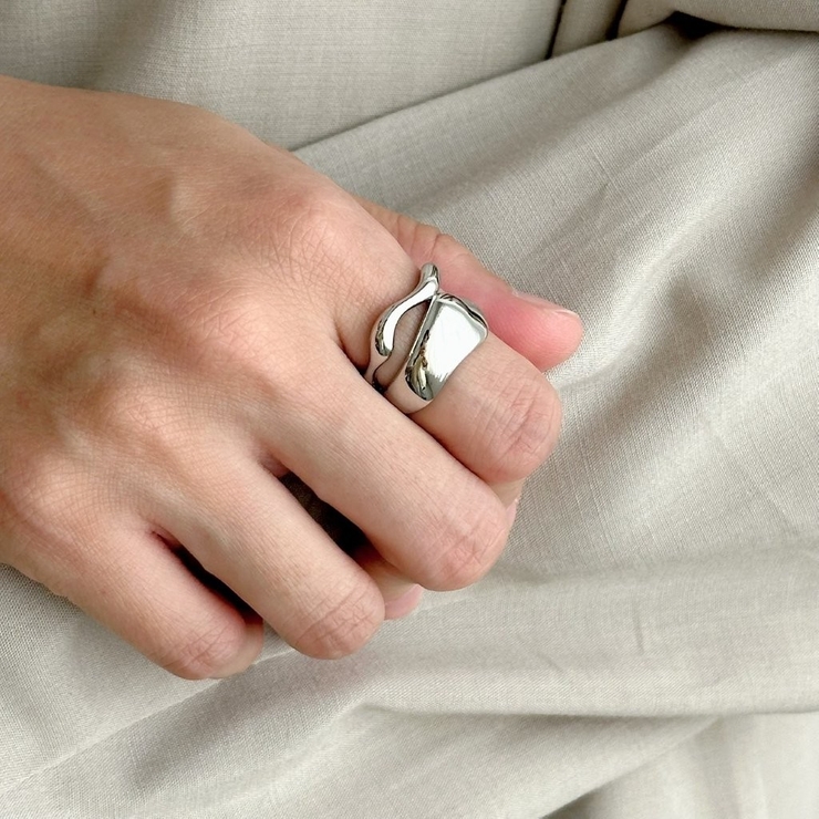 ニュアンスリング 変形メタル デザインリング | feu | 詳細画像8 