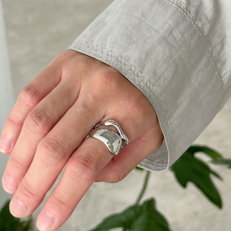 ニュアンスリング 変形メタル デザインリング | feu | 詳細画像9 