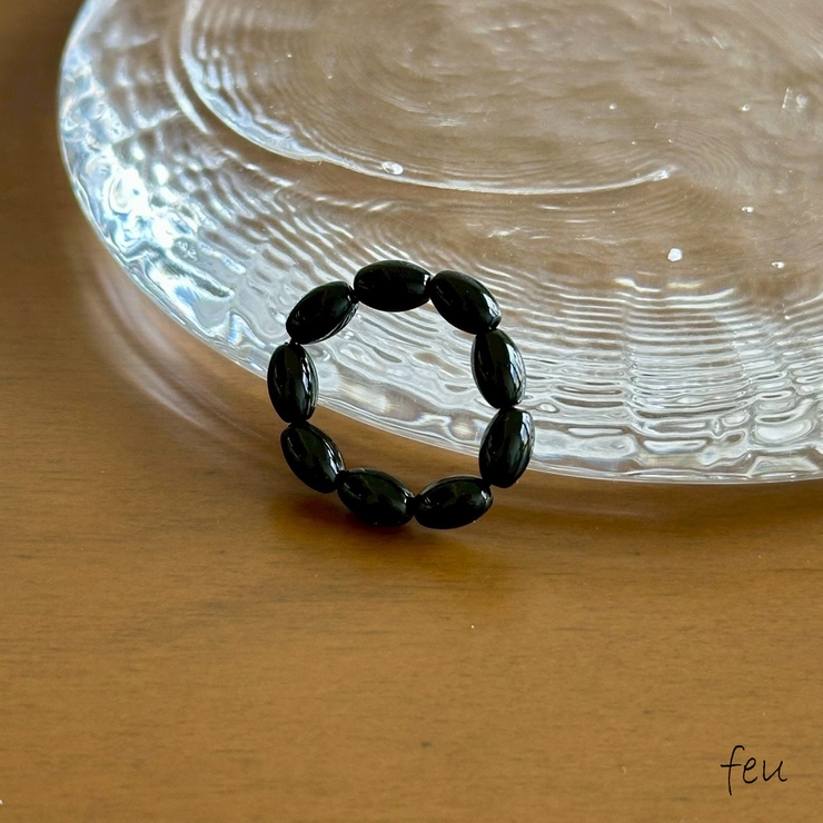 ブラック | ビースリング カラーリング レッド | feu