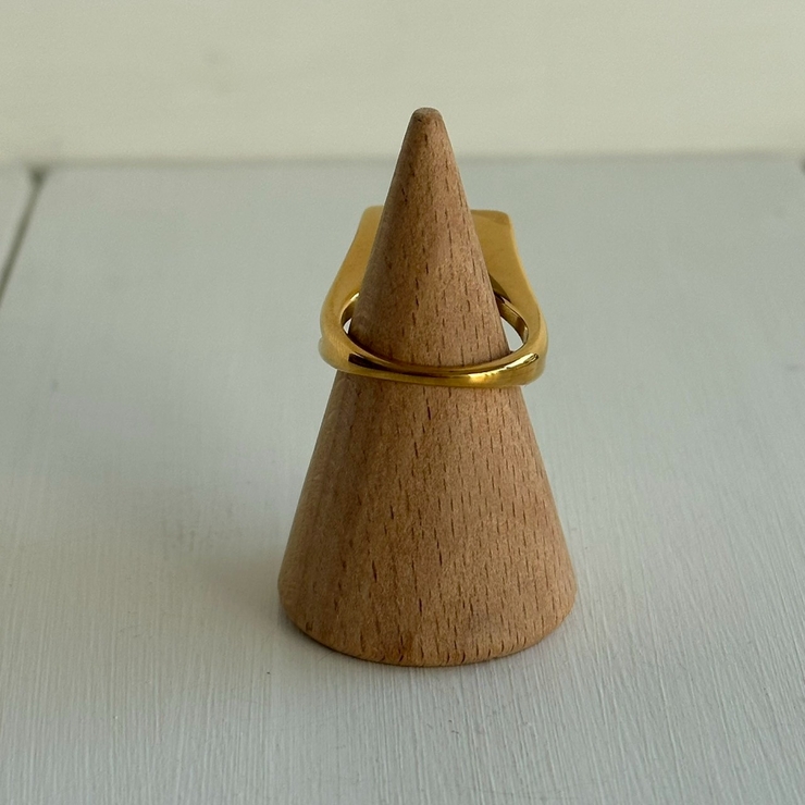 サージカルステンレスリング 樹脂パール 大ぶり | feu | 詳細画像6 