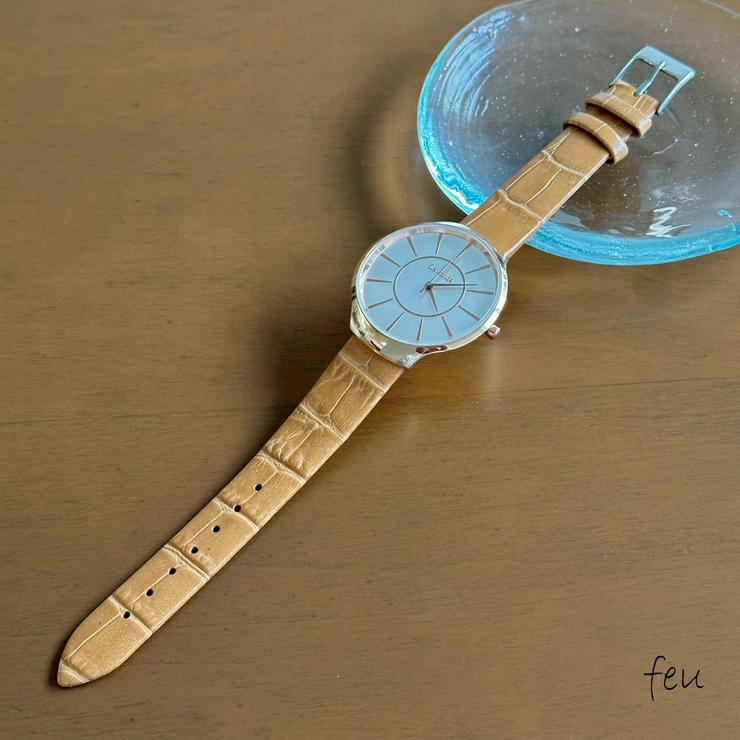 キャメル | 腕時計 ジャパンムーブメント ラウンド | feu