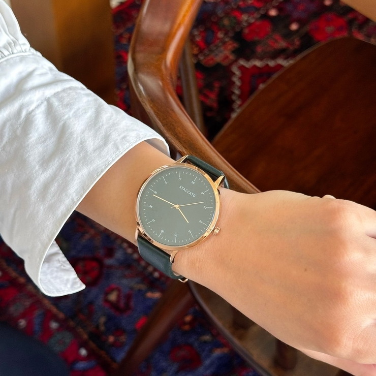 ビックフェース腕時計 ジャパンムーブメント 革ベルト | feu | 詳細画像12 