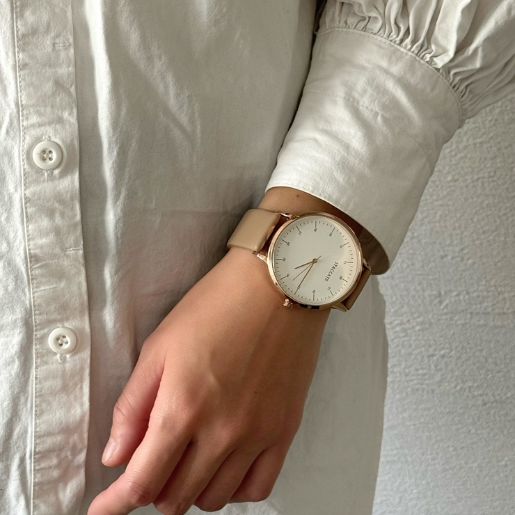 ビックフェース腕時計 ジャパンムーブメント 革ベルト | feu | 詳細画像13 