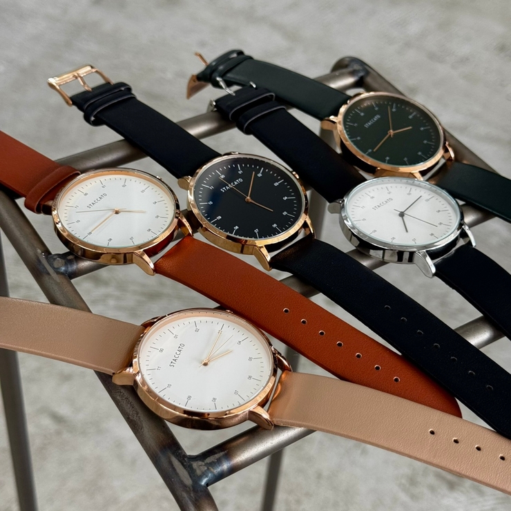 ビックフェース腕時計 ジャパンムーブメント 革ベルト | feu | 詳細画像15 