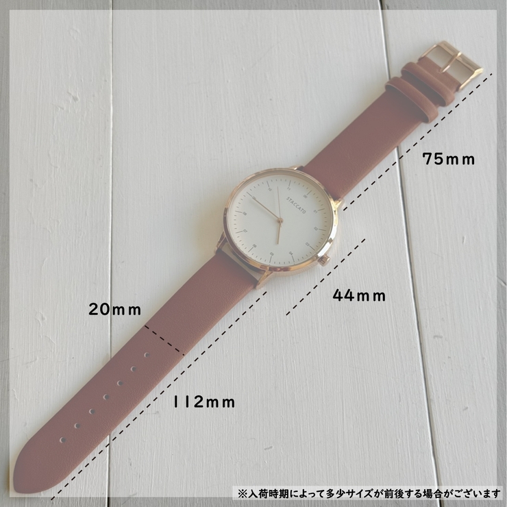 ビックフェース腕時計 ジャパンムーブメント 革ベルト | feu | 詳細画像4 