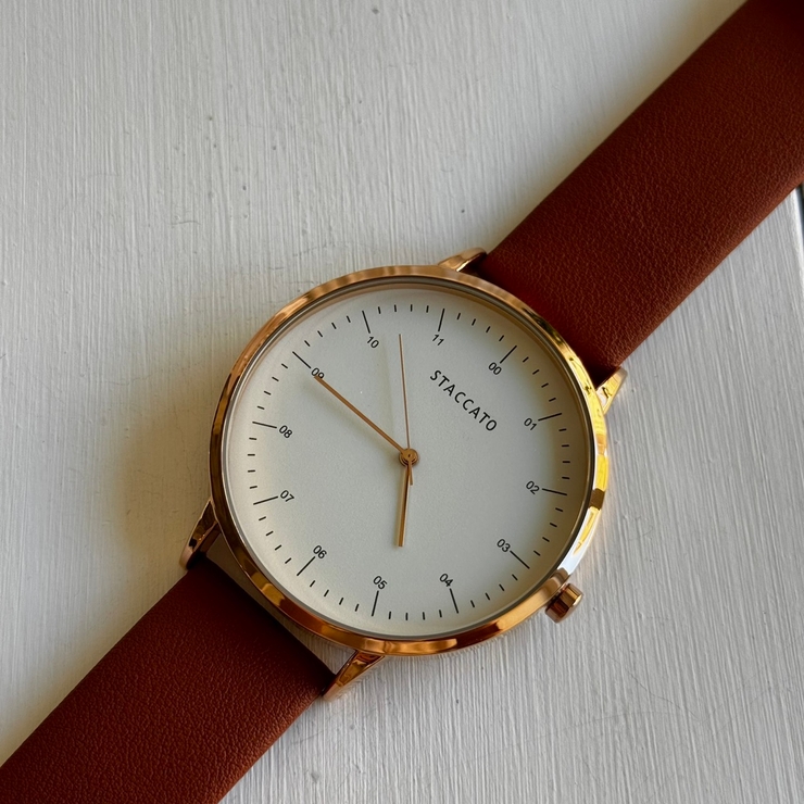 ビックフェース腕時計 ジャパンムーブメント 革ベルト | feu | 詳細画像5 