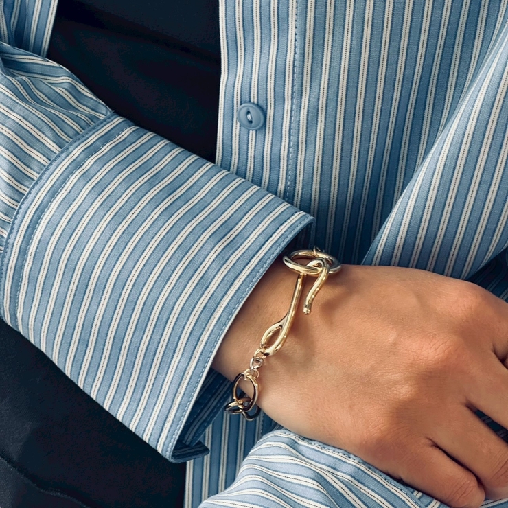 ニュアンスチェーン バイカラー ブレスレット | feu | 詳細画像11 