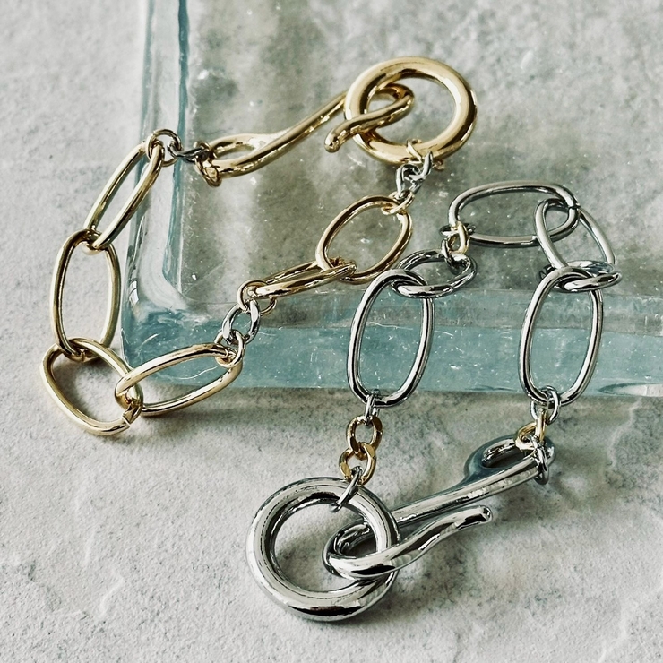 ニュアンスチェーン バイカラー ブレスレット | feu | 詳細画像3 