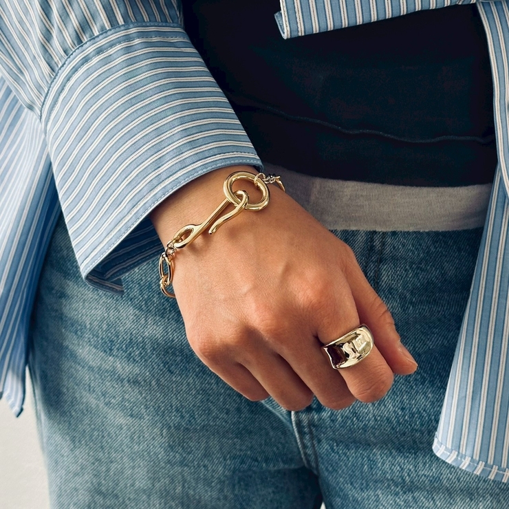 ニュアンスチェーン バイカラー ブレスレット | feu | 詳細画像9 