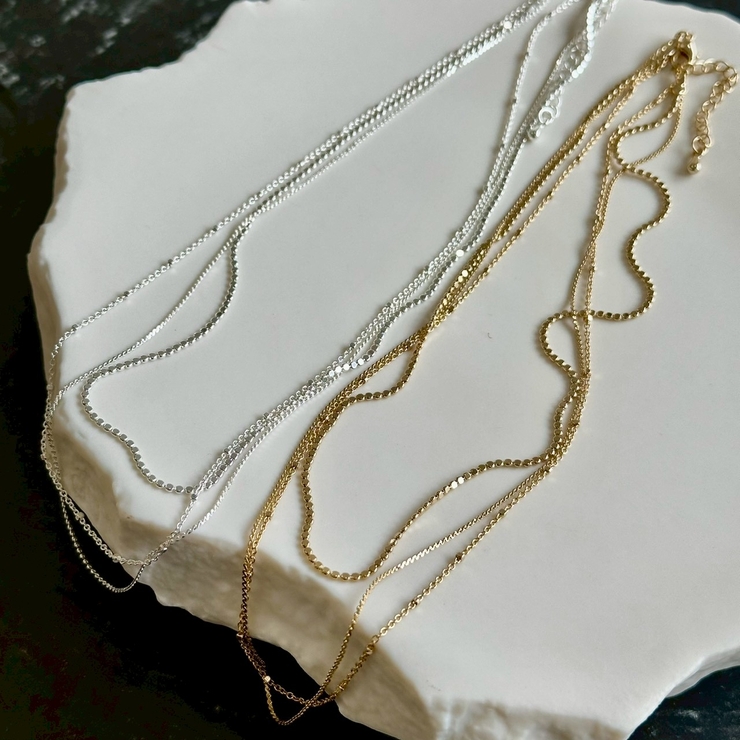 3連ネックレス 華奢チェーンネックレス 個性的 | feu | 詳細画像15 