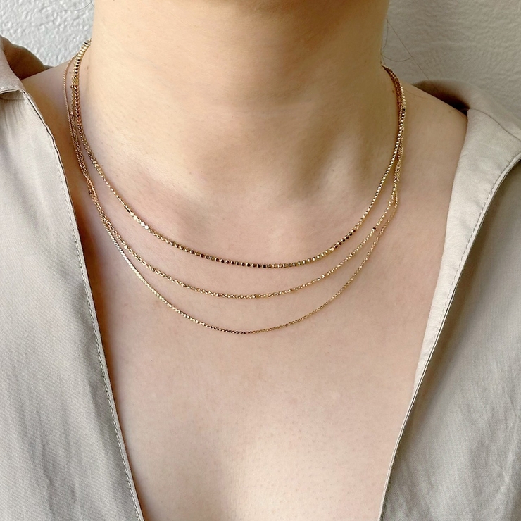 3連ネックレス 華奢チェーンネックレス 個性的 | feu | 詳細画像3 