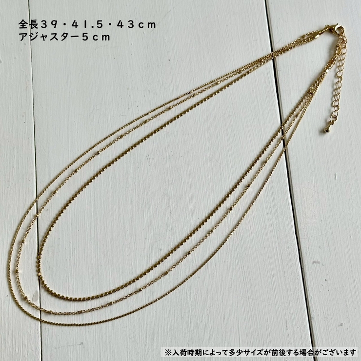 3連ネックレス 華奢チェーンネックレス 個性的 | feu | 詳細画像4 