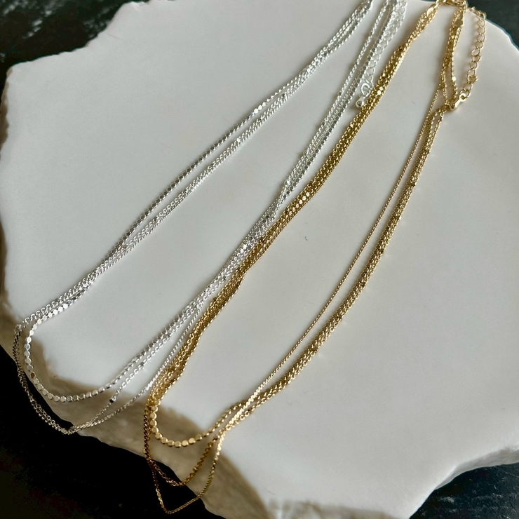 3連ネックレス 華奢チェーンネックレス 個性的 | feu | 詳細画像8 