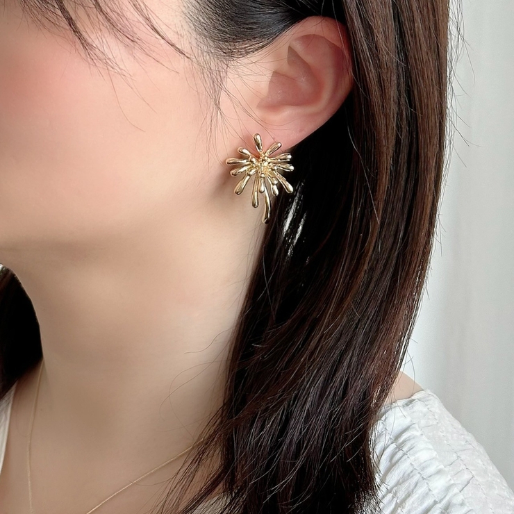 メタルピアス 大ぶり お花 | feu | 詳細画像2 