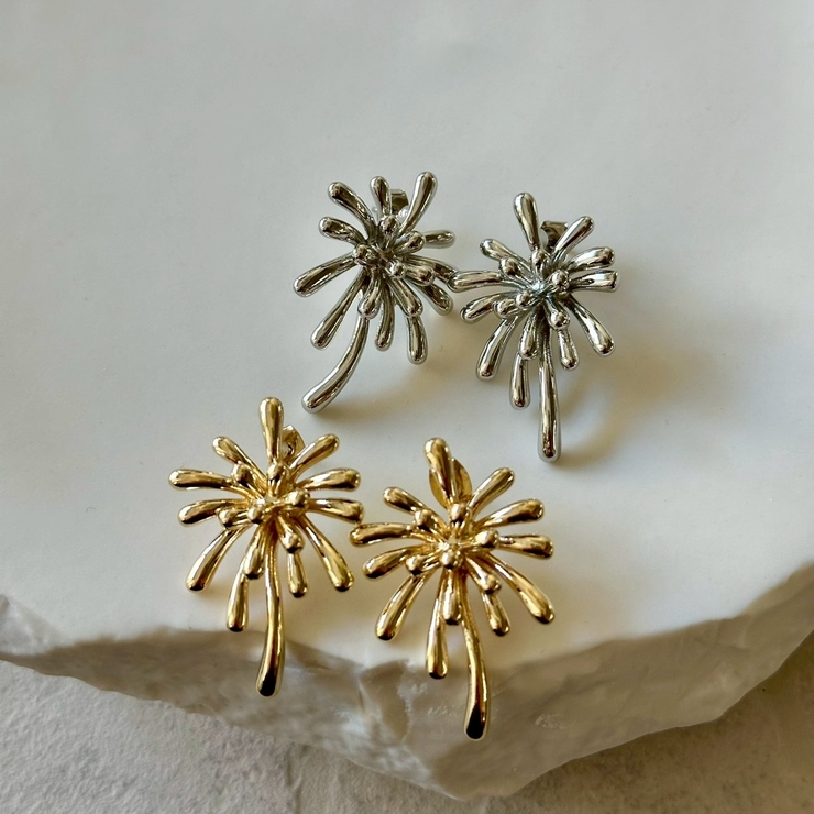 メタルピアス 大ぶり お花 | feu | 詳細画像3 