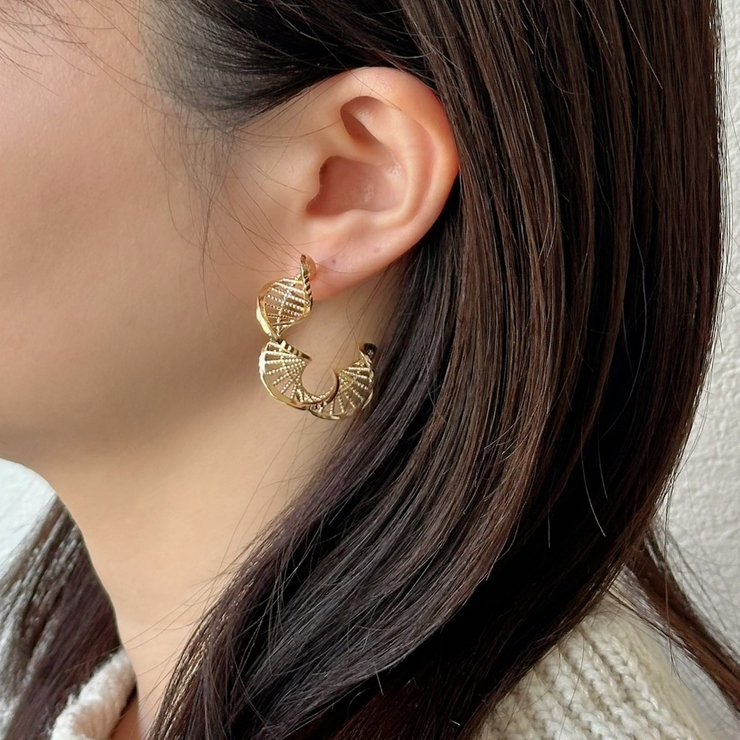 ビックフープピアス 透け柄 軽量 | feu | 詳細画像10 