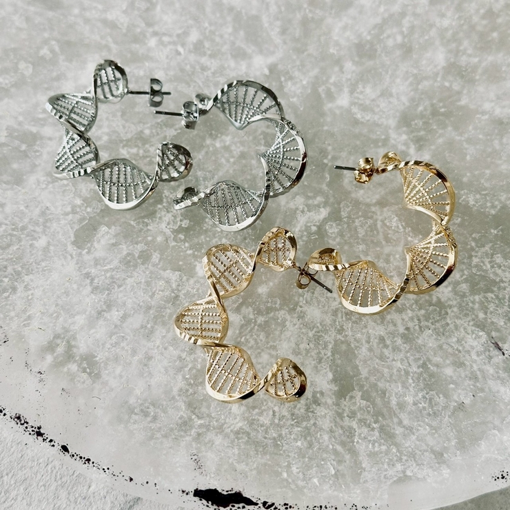 ビックフープピアス 透け柄 軽量 | feu | 詳細画像12 