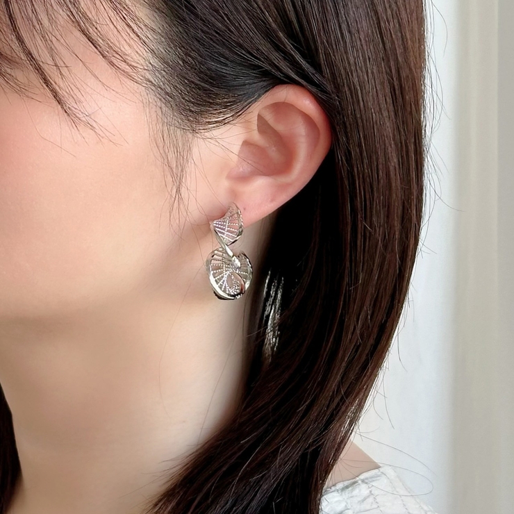 ビックフープピアス 透け柄 軽量 | feu | 詳細画像6 