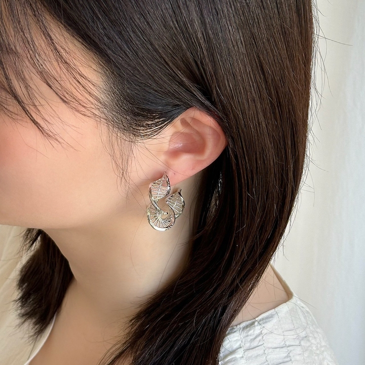 ビックフープピアス 透け柄 軽量 | feu | 詳細画像7 