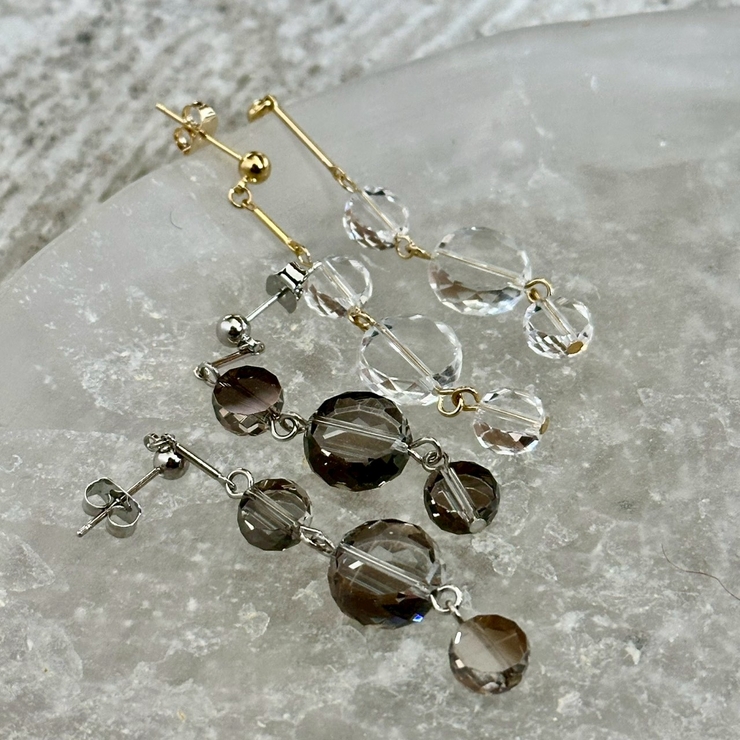 揺れるピアス クリア樹脂 個性的 | feu | 詳細画像15 