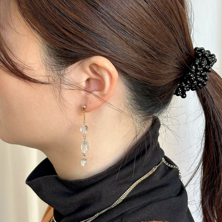 揺れるピアス クリア樹脂 個性的 | feu | 詳細画像9 