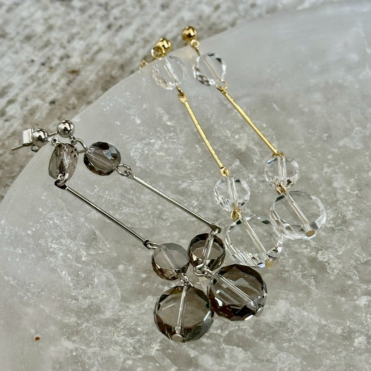 揺れるピアス クリア樹脂 個性的 | feu | 詳細画像16 