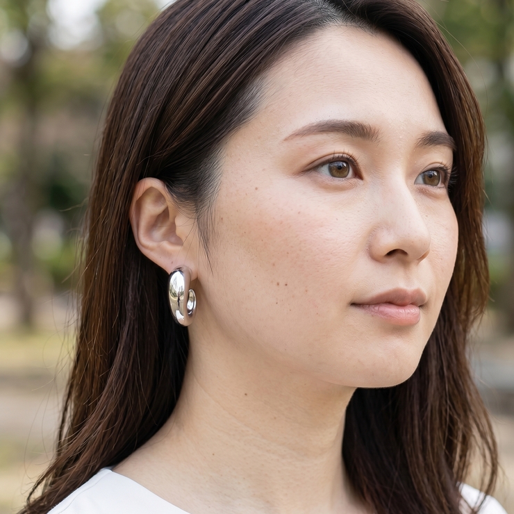 サージカルステンレス フープピアス アクリル樹脂 | feu | 詳細画像12 