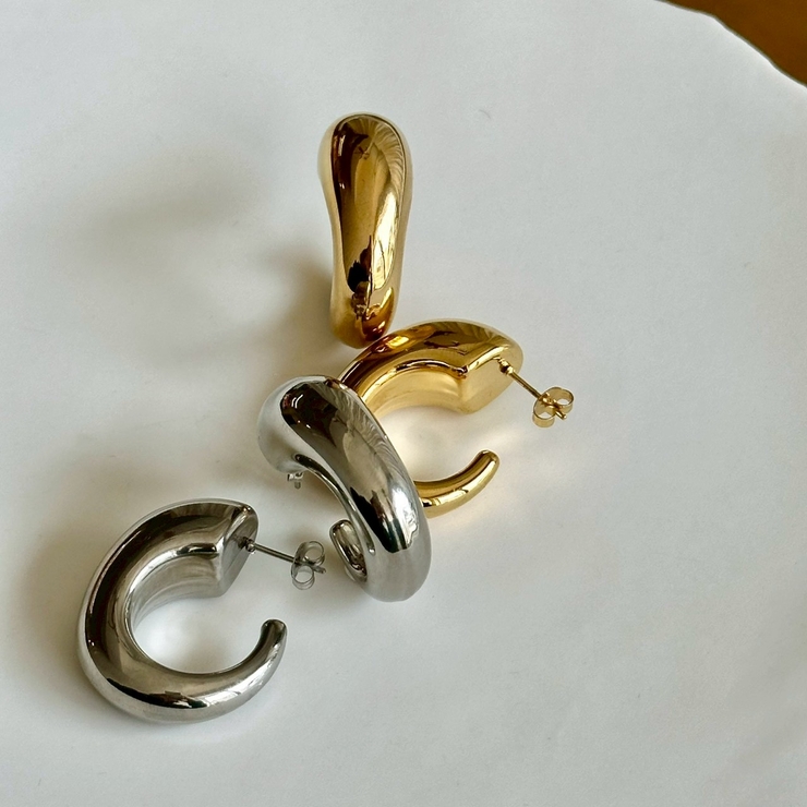 サージカルステンレス フープピアス アクリル樹脂 | feu | 詳細画像14 